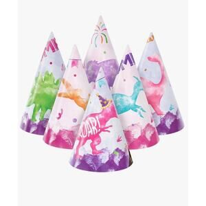 WERNNSAI Birthday Party Hats - 20 Pcs Cone Hat Headbands Colorful Paper for kids